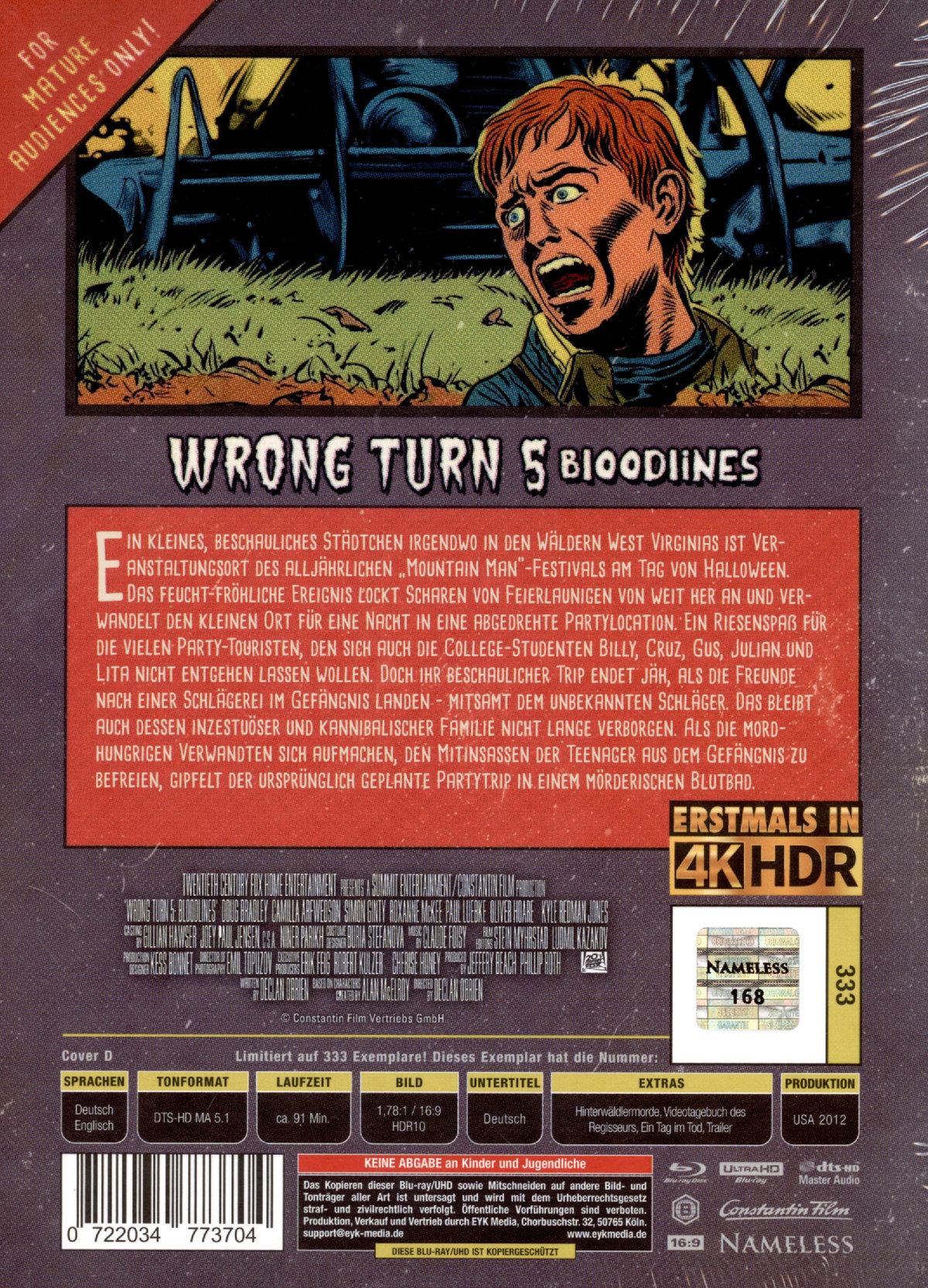 Wrong Turn 5 - Uncut Mediabook Edition  (4K Ultra HD+blu-ray) (D)