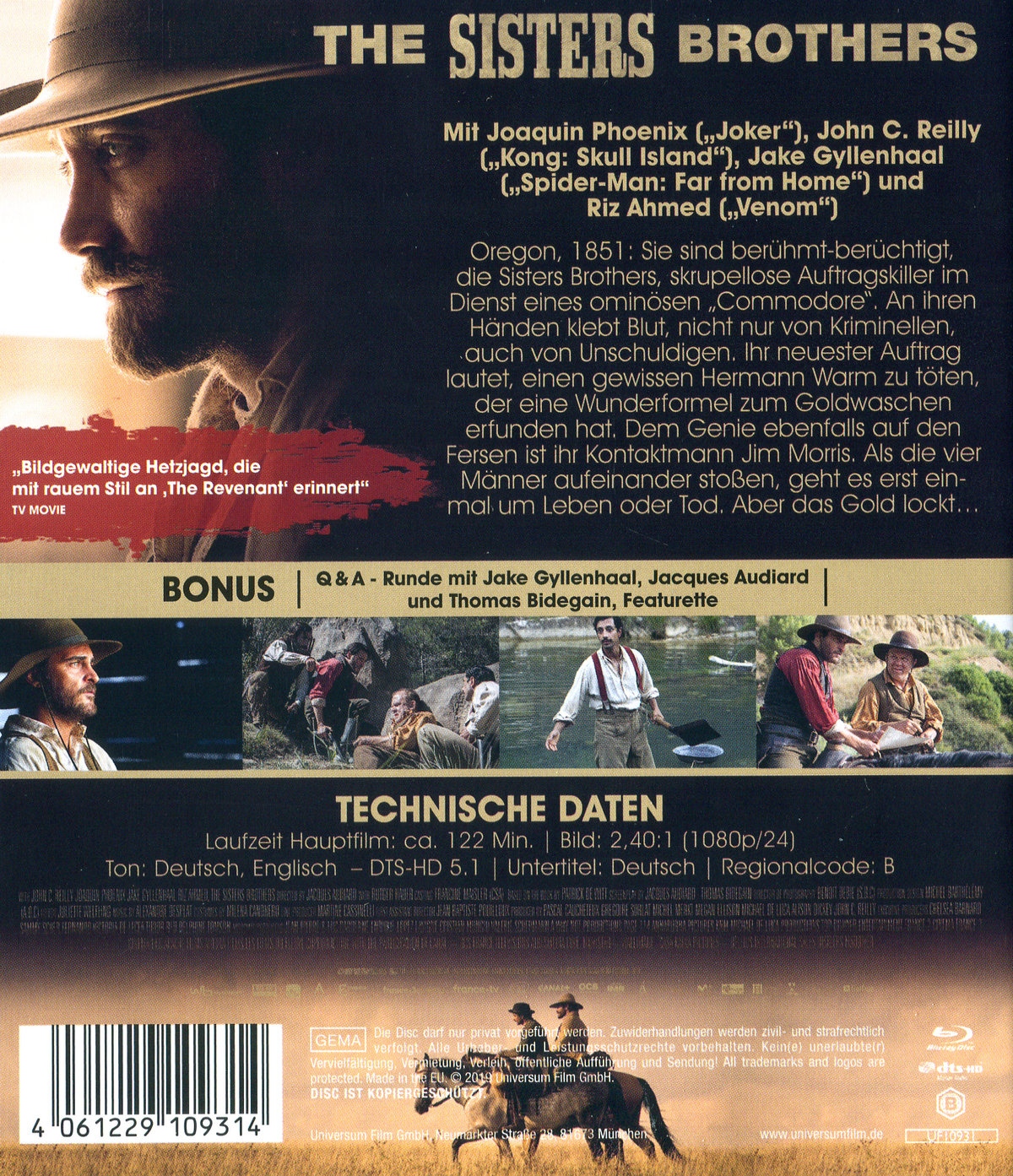 The Sisters Brothers  (Blu-ray Disc)