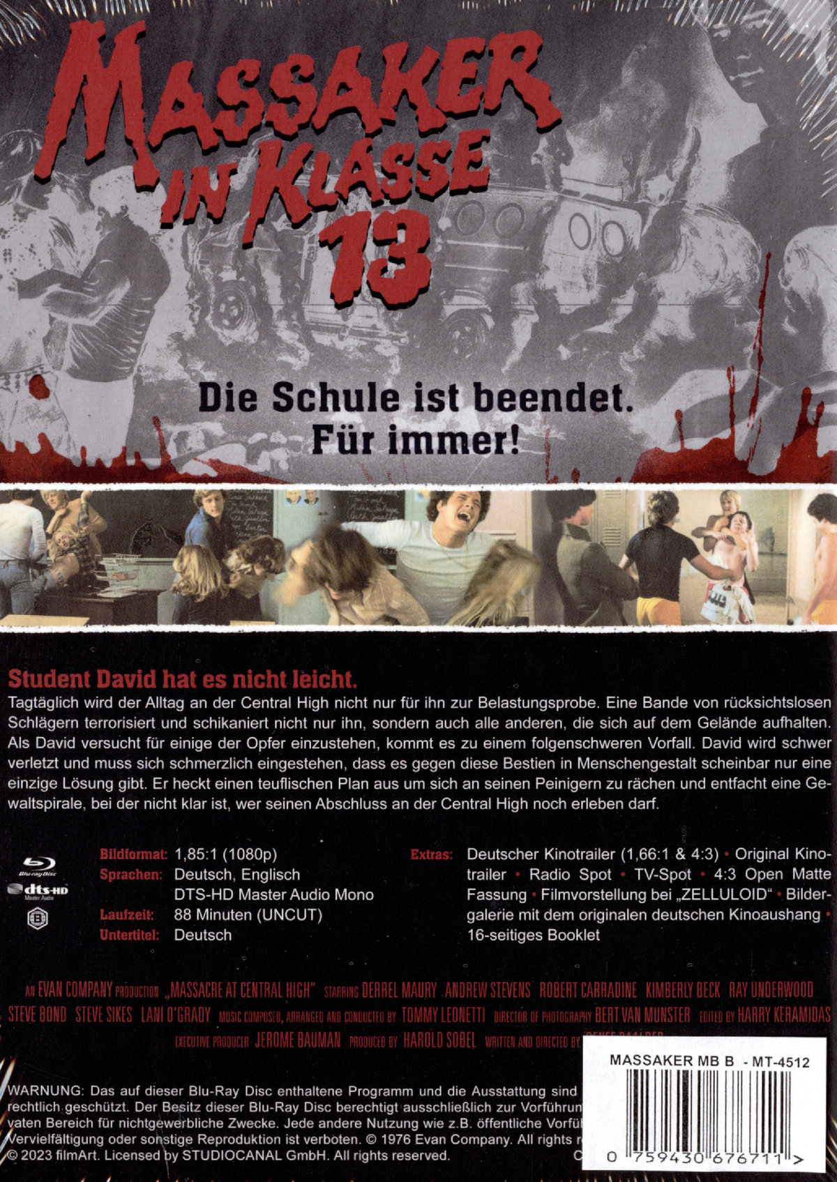Massaker in Klasse 13 - Uncut Mediabook Edition  (blu-ray) (B)