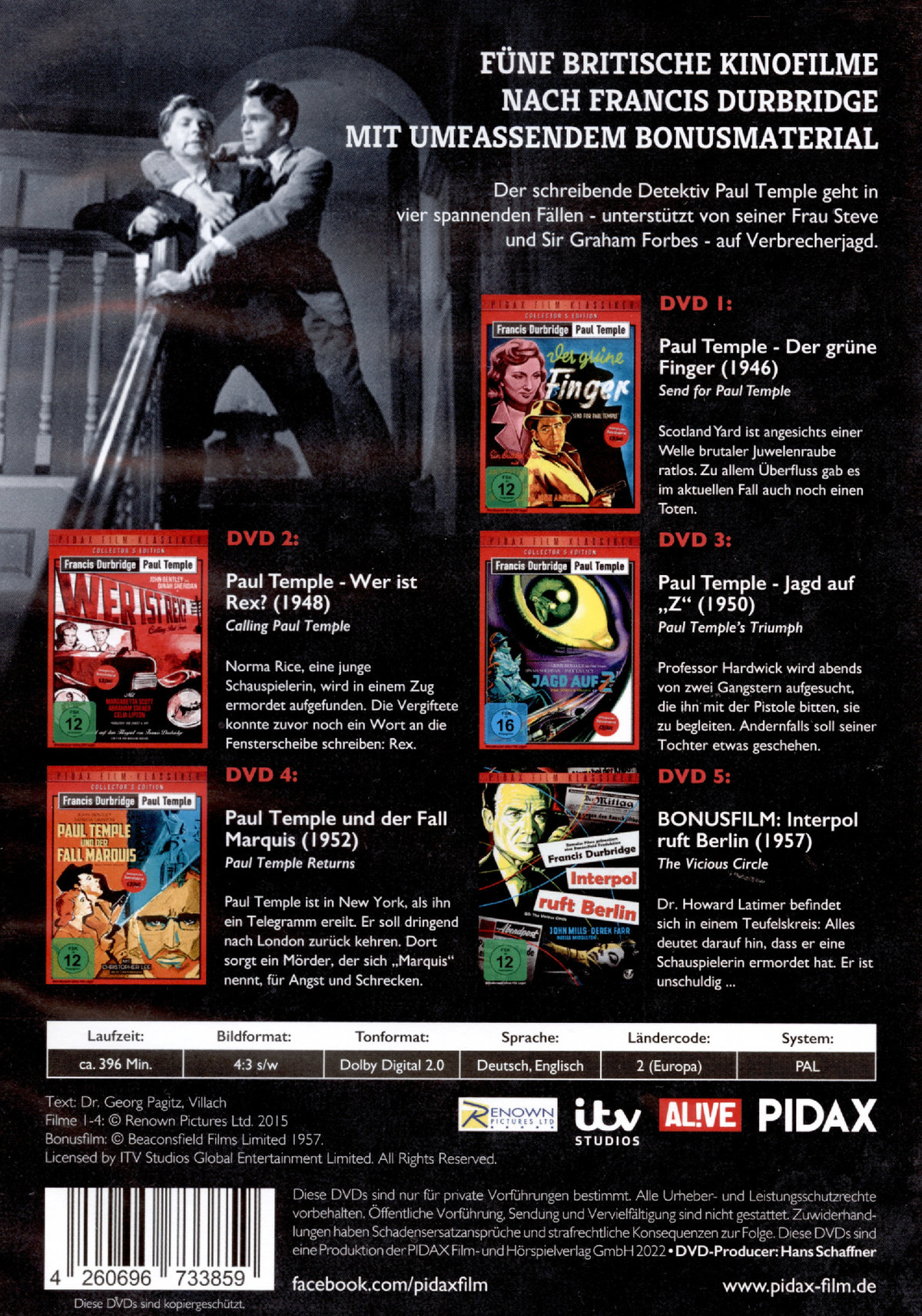 Francis Durbridge: Paul Temple Spielfilm-Collection
