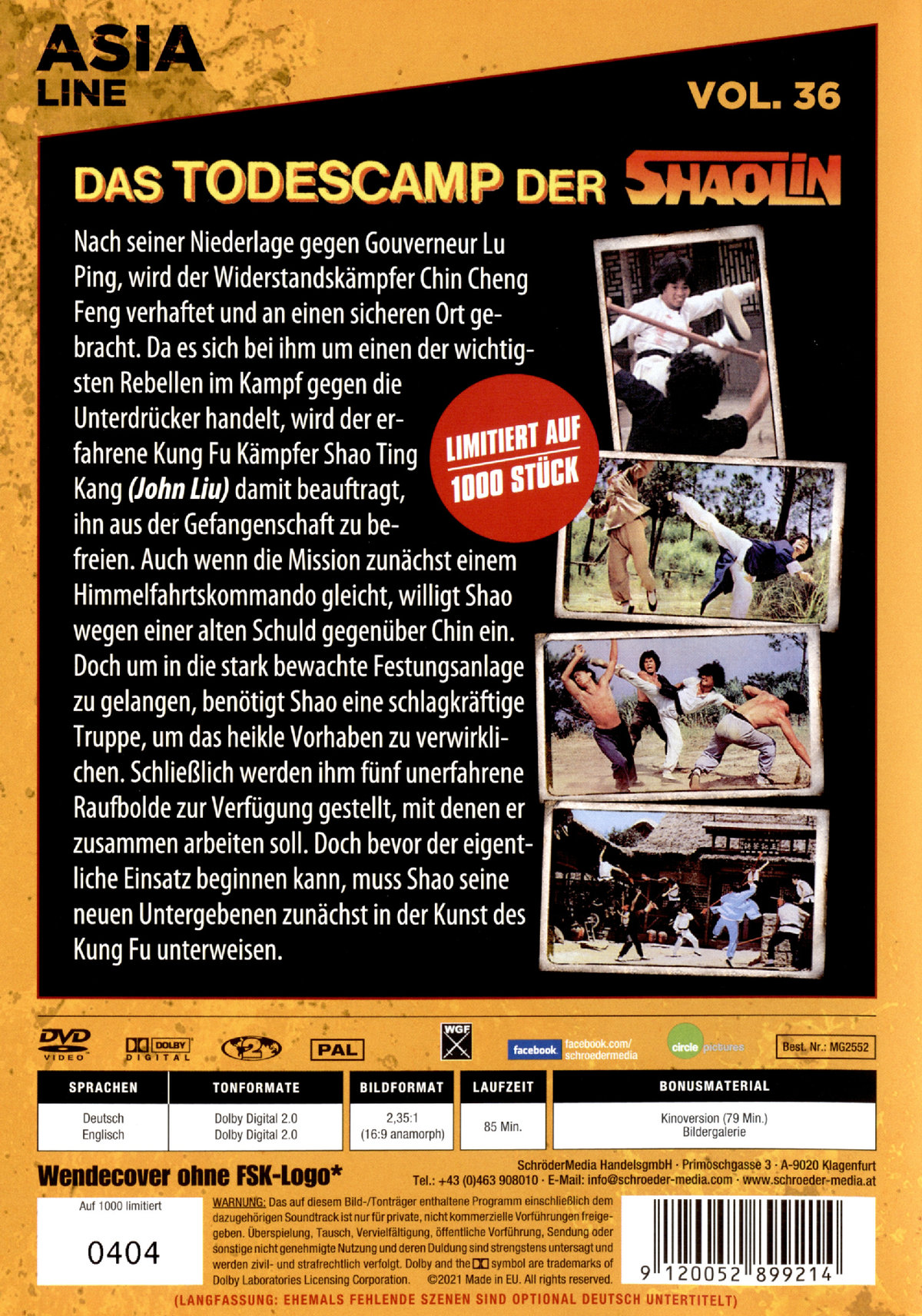 Todescamp der Shaolin, Das - Asia Line