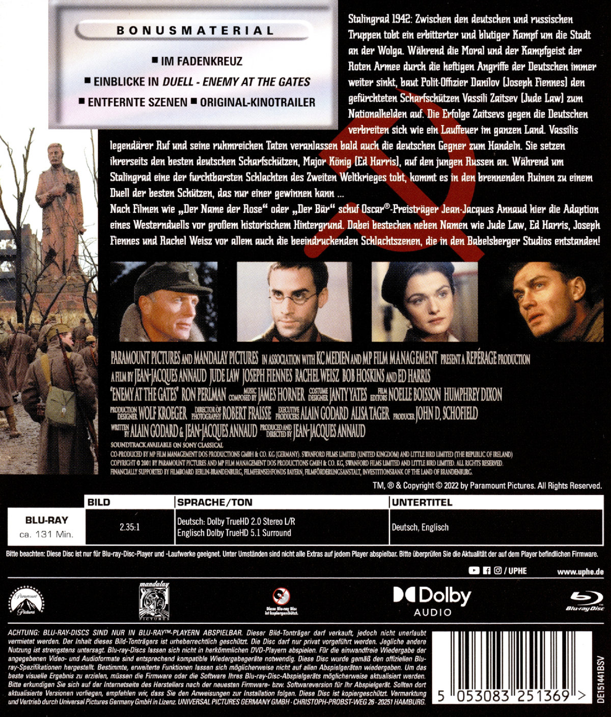 Duell - Enemy at the Gates (blu-ray)