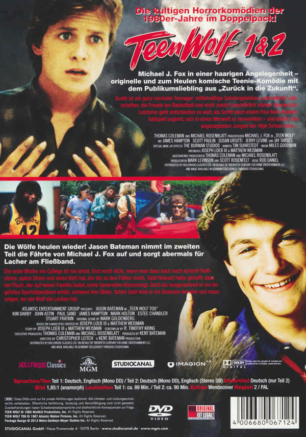 Teen Wolf 1+2  [2 DVDs]  (DVD)
