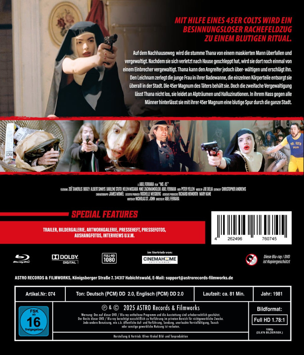 Die Frau mit der 45er Magnum  (Blu-ray Disc)