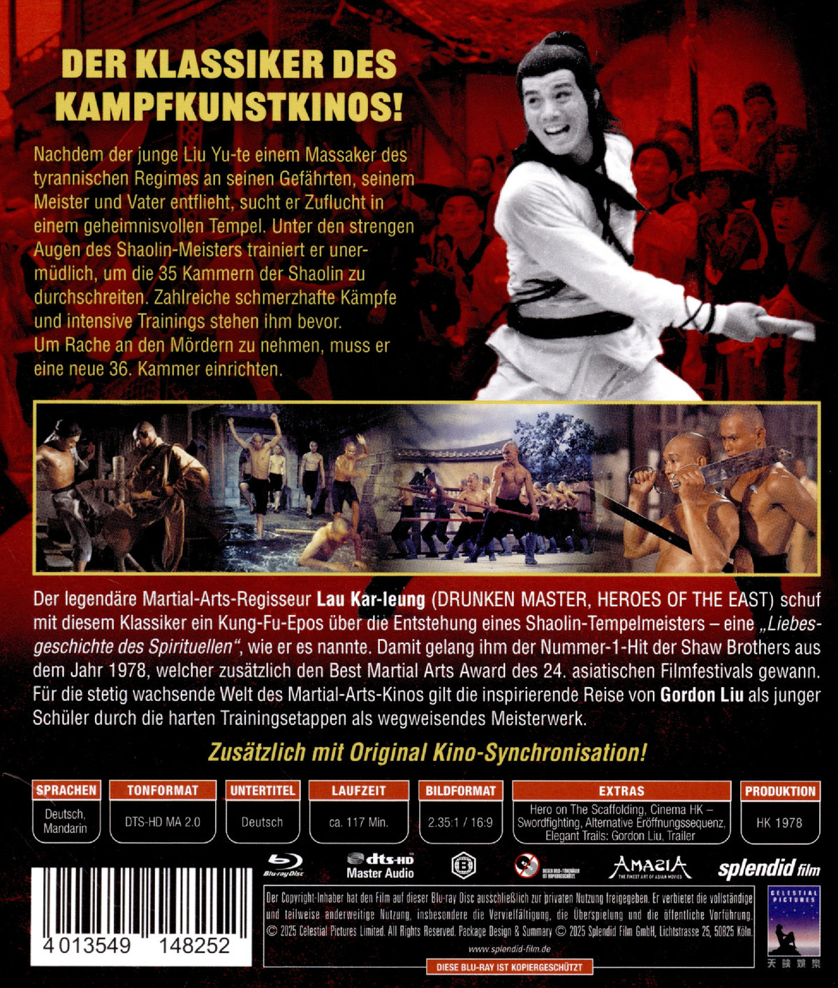 Die 36 Kammern der Shaolin - Shaw Brothers Legacy Collection  (Blu-ray Disc)