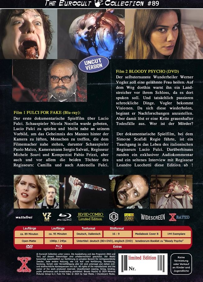 Fulci for Fake / Bloody Psycho - Uncut Mediabook Edition  (DVD+blu-ray) (B)