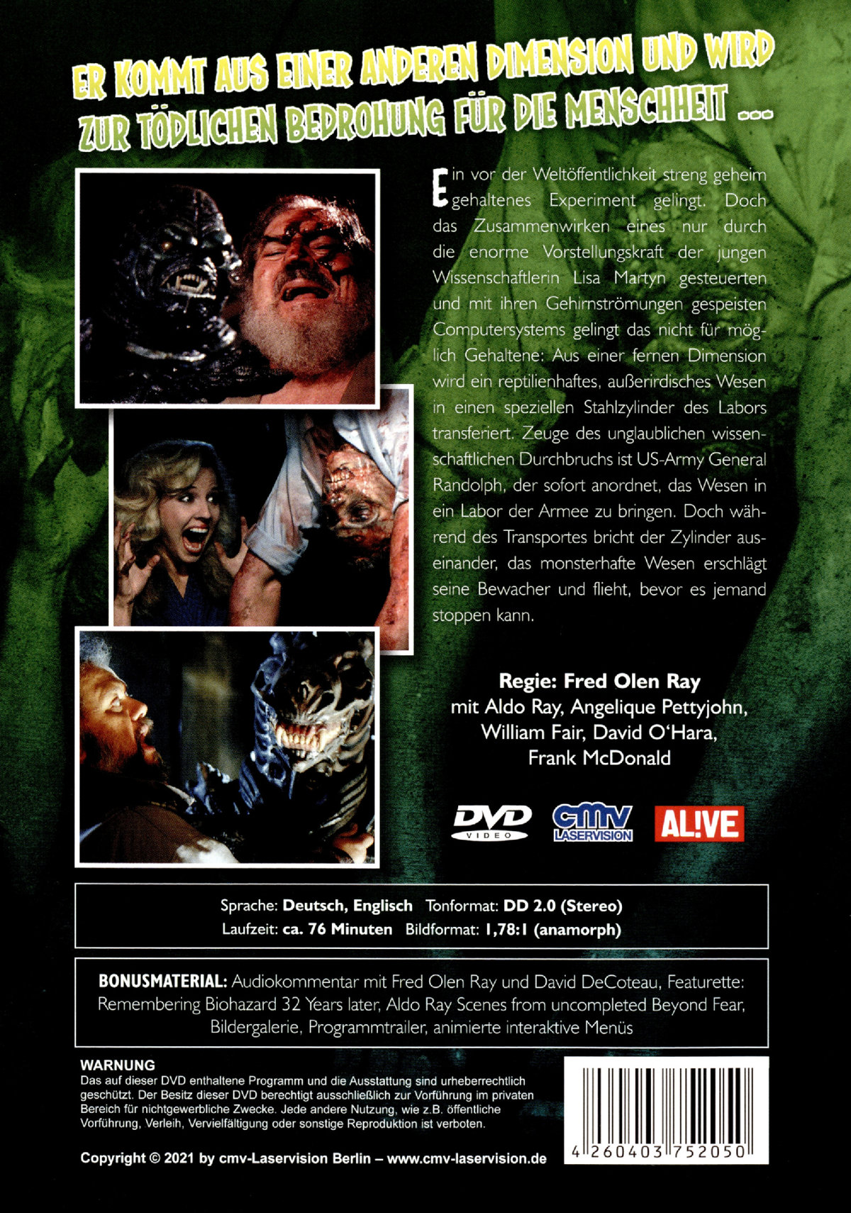 Biohazard - Monster aus der Galaxis - Uncut Edition