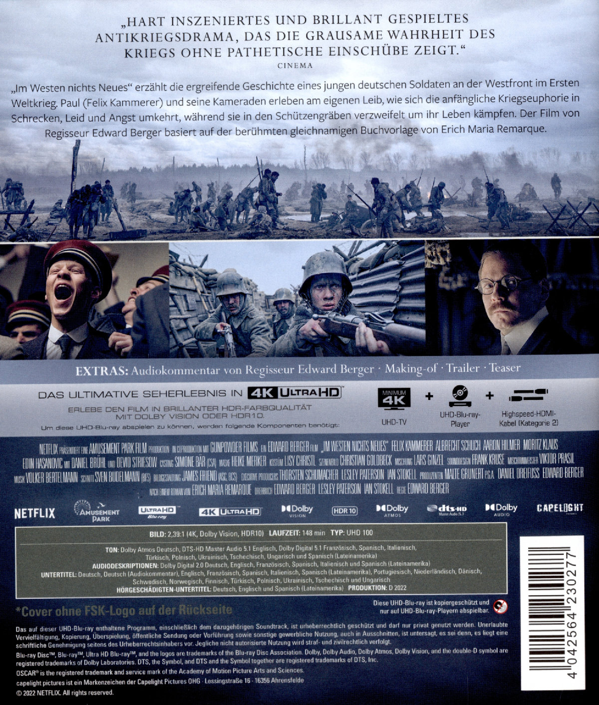 Im Westen nichts Neues (2022)  (4K Ultra HD) 