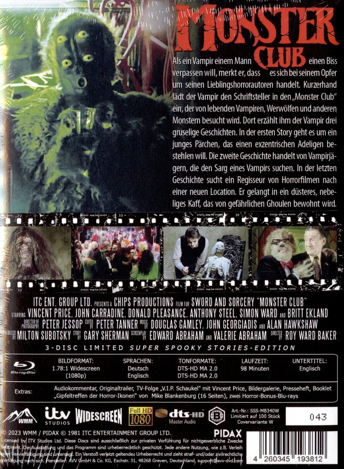 Monster Club - Uncut Mediabook Edition  (blu-ray)