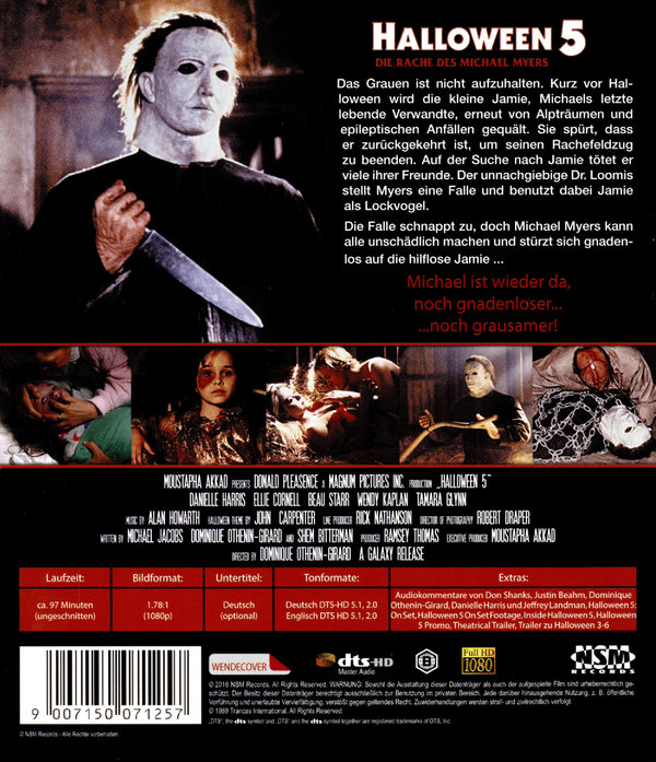 Halloween 5 - Die Rache des Michael Myers - Uncut Edition (blu-ray)