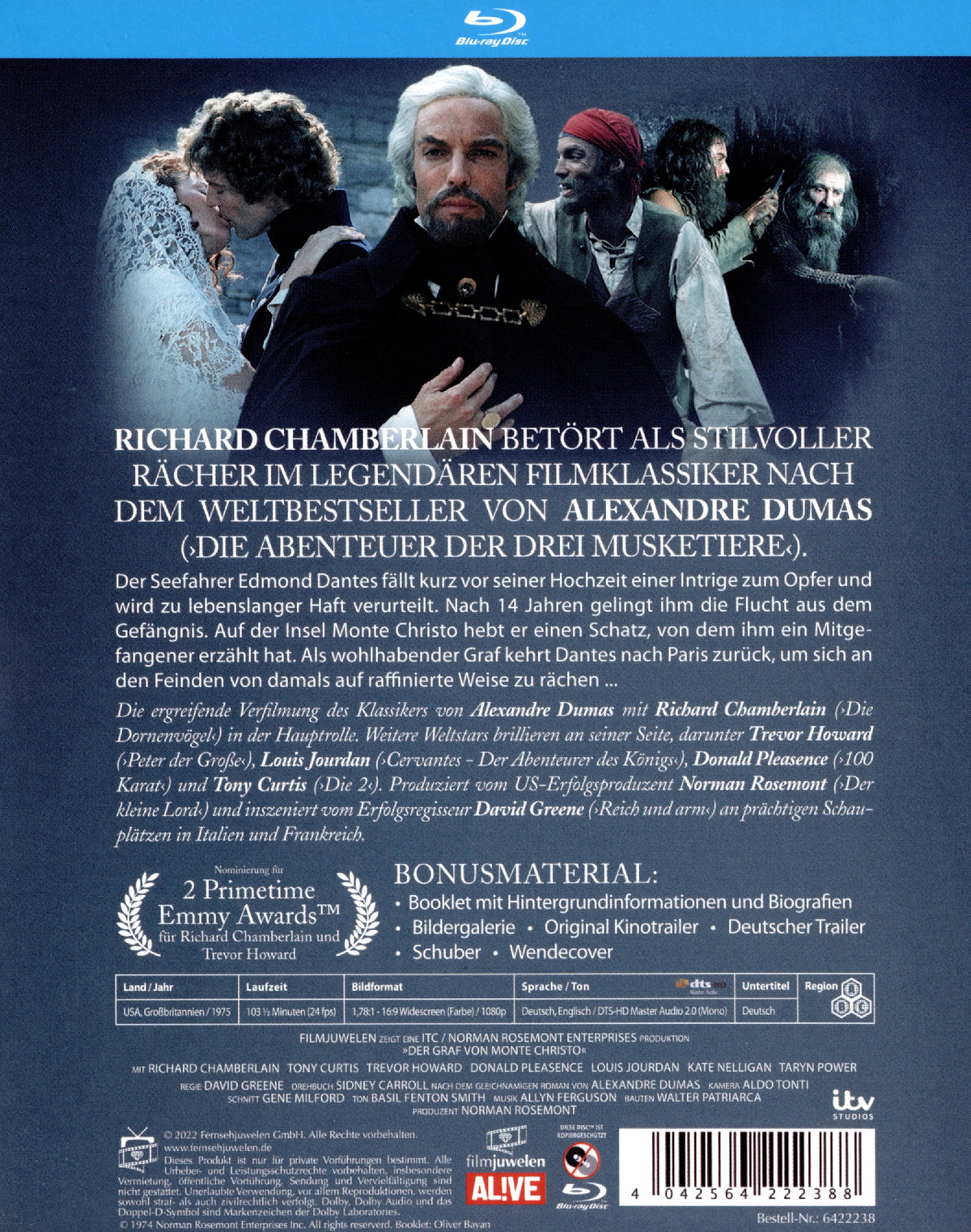 Graf von Monte Christo, Der - mit Richard Chamberlain (blu-ray)