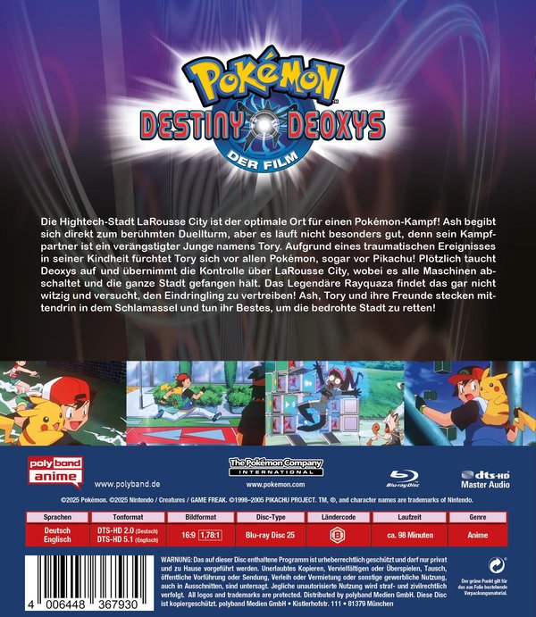 Pokémon 7 - Der Film: Destiny Deoxys  (Blu-ray Disc)