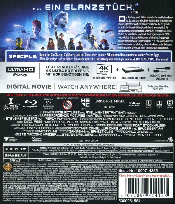 Ready Player One (4K Ultra HD)