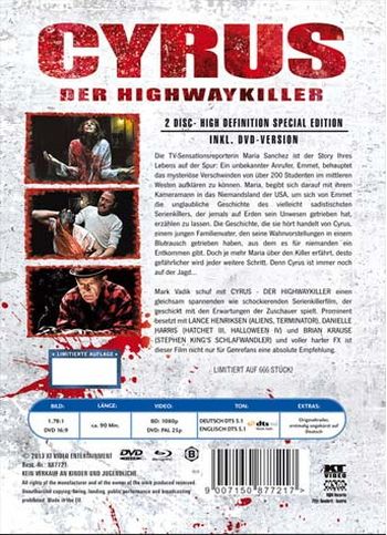 Cyrus - The Highway Killer - Uncut Edition (DVD+blu-ray)
