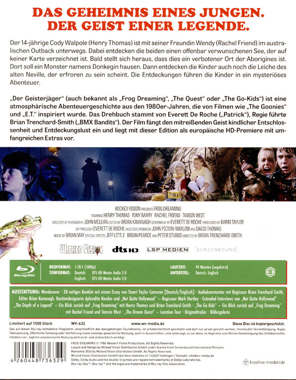 Der Geisterjäger - Frog Dreaming - Limited Special Edition  (blu-ray)