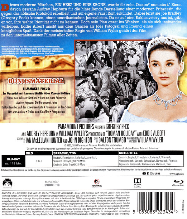 Ein Herz und eine Krone (blu-ray)