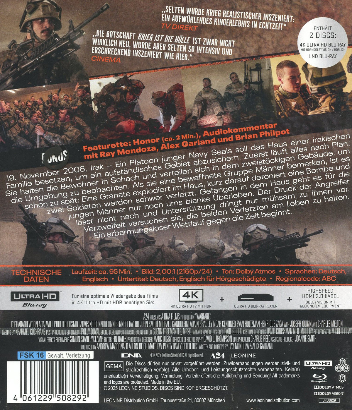 Warfare  (4K Ultra HD) (+ Blu-ray)