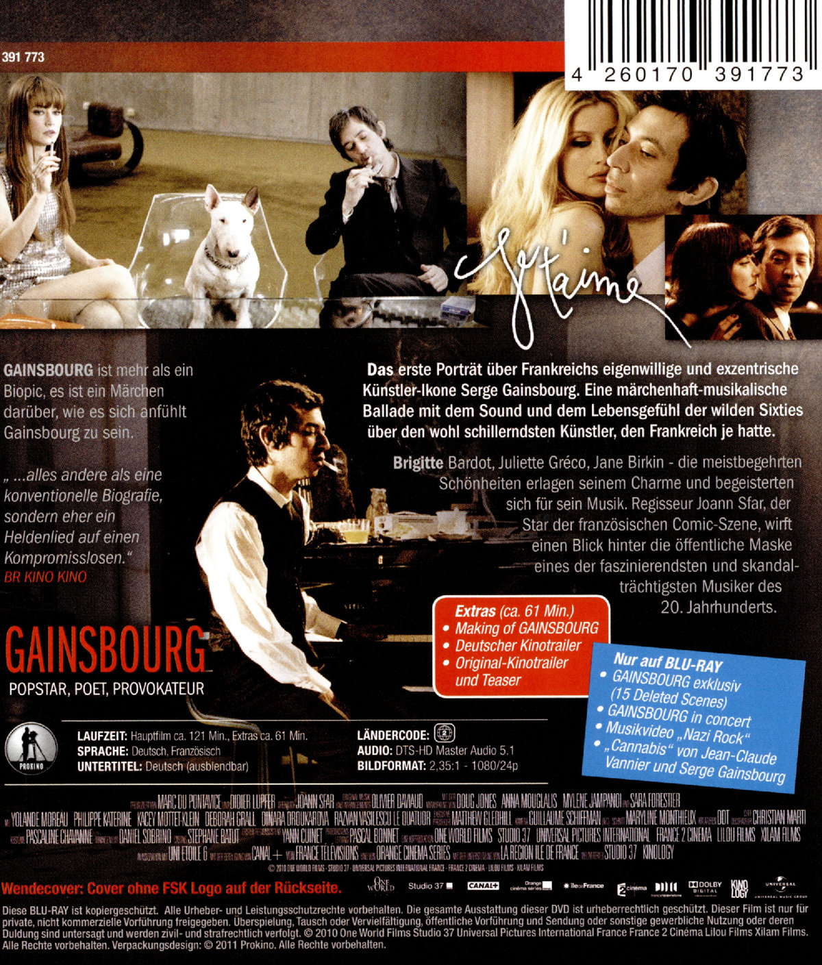 Gainsbourg - Popstar, Poet, Provokateur  (Blu-ray Disc)