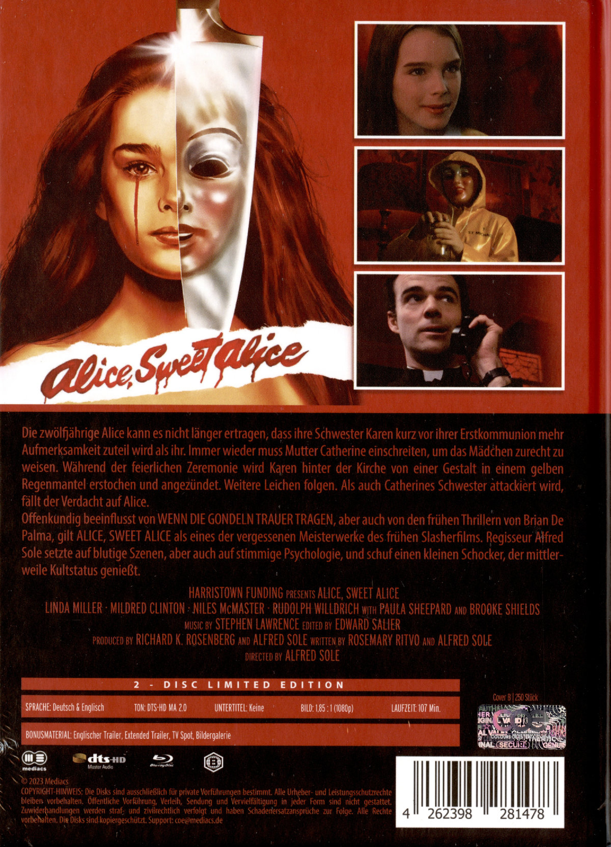 Alice, Sweet Alice - Uncut Mediabook Edition (DVD+blu-ray) (B)