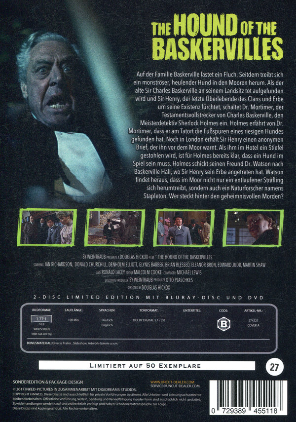 Sherlock Holmes - Der Hund von Baskerville - Uncut Mediabook Edition (DVD+blu-ray)
