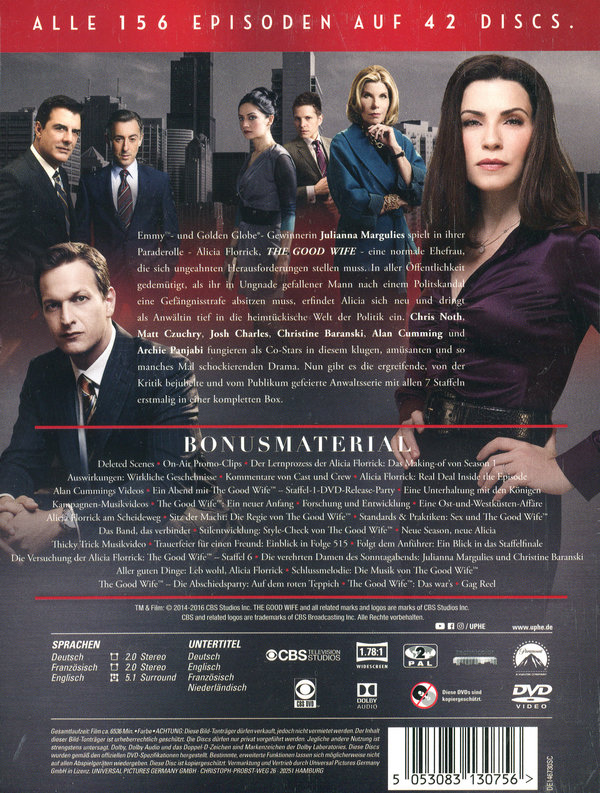 The Good Wife - Gesamtbox  [42 DVDs]  (DVD)