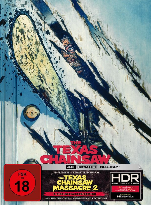 Texas Chainsaw Massacre 2 - Uncut Mediabook Edition (4K Ultra HD-blu-ray) (D)