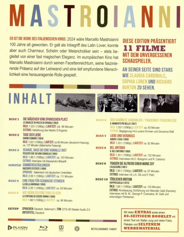 Mastroianni 100  [10 BRs]  (Blu-ray Disc)