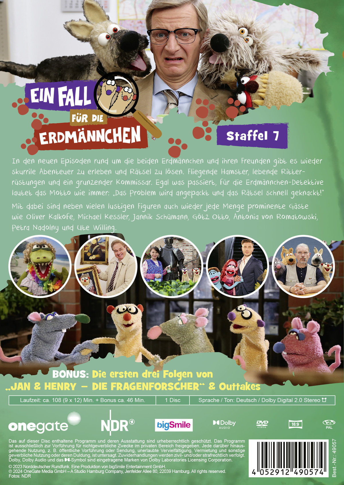 Ein Fall für die Erdmännchen Staffel 7 - inkl. 3 Folgen "Jan & Henry - Die Fragenforscher"  (DVD)