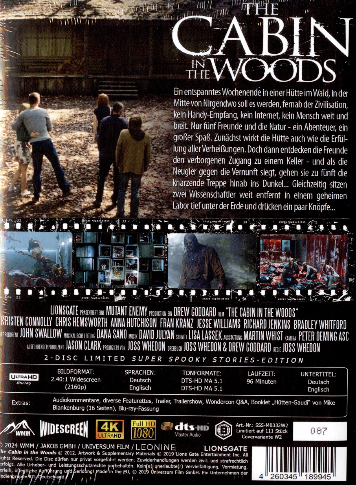 Cabin in the Woods - Uncut Mediabook Edition  (4K Ultra HD+blu-ray)