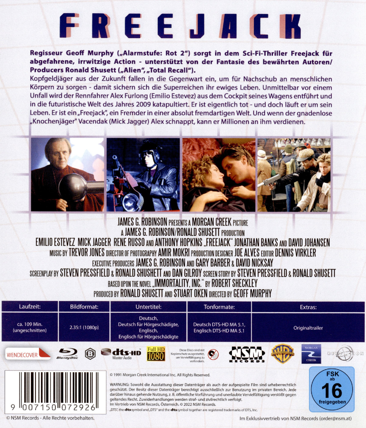 Freejack - Uncut Edition (blu-ray)