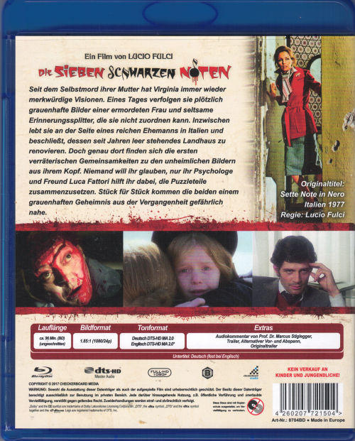 Die sieben schwarzen Noten (The Psychic) - Uncut Edition  (blu-ray)