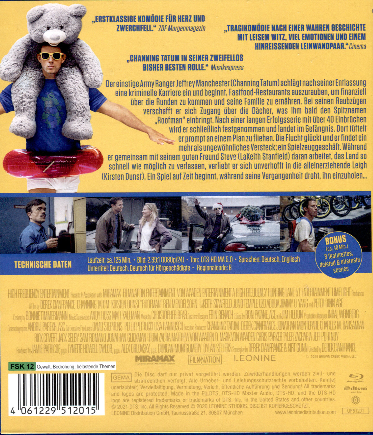 Der Hochstapler - Roofman  (Blu-ray Disc)