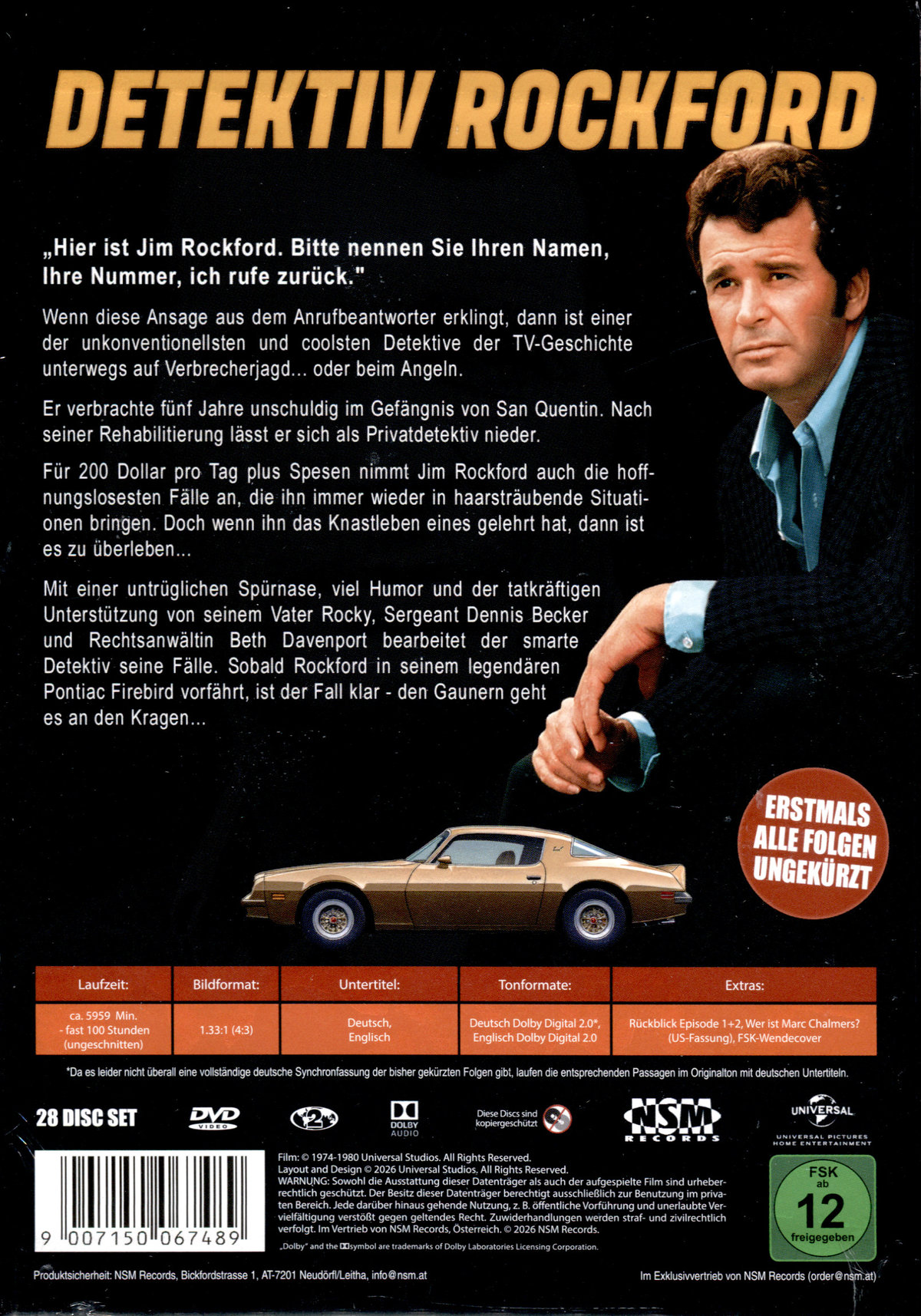 Detektiv Rockford - Staffel 1-6  [28 DVDs]  (DVD)