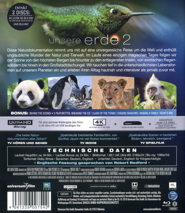 Unsere Erde 2  (4K Ultra HD) (+ Blu-ray 2D)  (Blu-ray 4K Ultra HD)