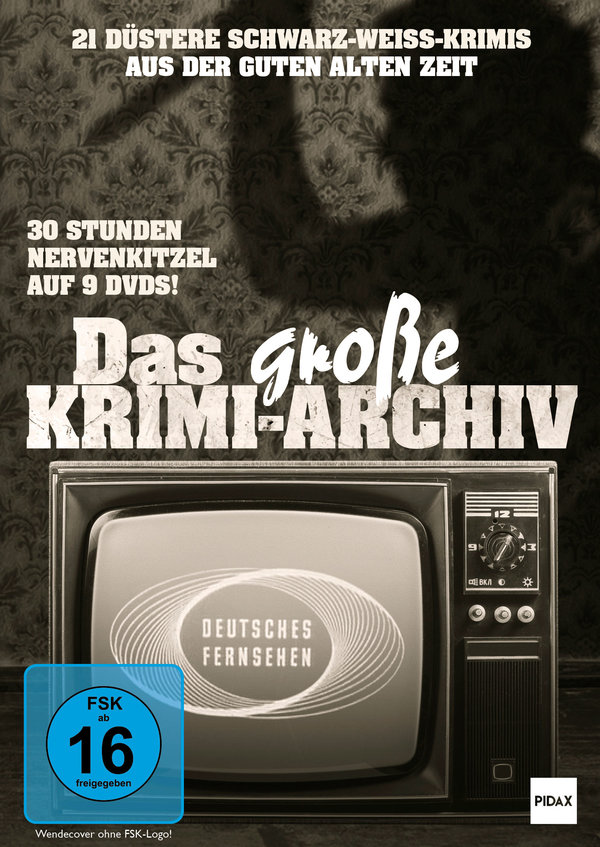 Das große Krimi-Archiv / 21 spannungsgeladene Krimi-Straßenfeger  (Pidax Film- und Hörspielverlag)  [9 DVDs]  (DVD)
