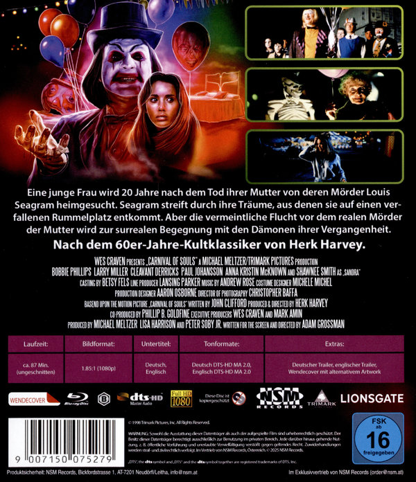 Wes Craven's Carnival of Souls (uncut)  (Blu-ray Disc)