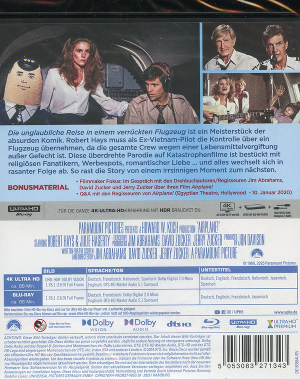 Die unglaubliche Reise in einem verrückten Flugzeug  (4K Ultra HD) (+ Blu-ray) 