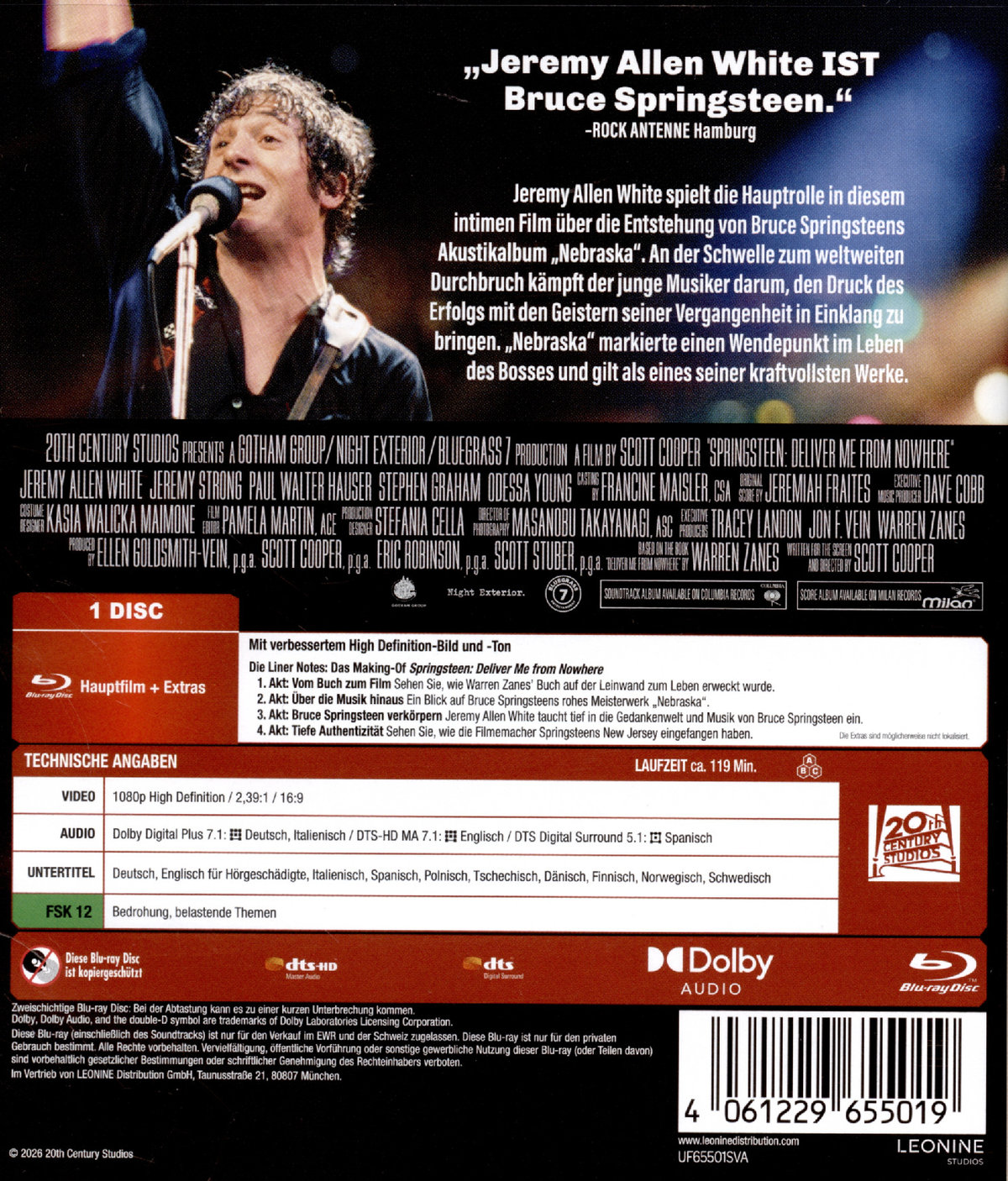 Springsteen - Deliver Me from Nowhere  (Blu-ray Disc)