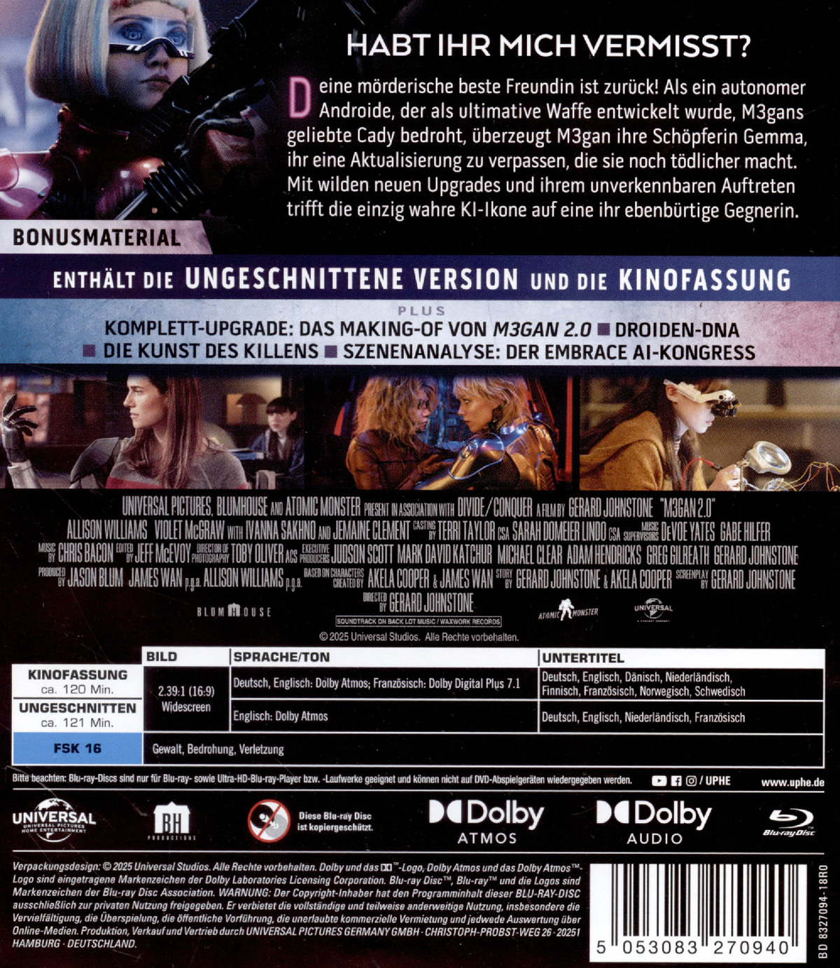 M3GAN 2.0  (Blu-ray Disc)
