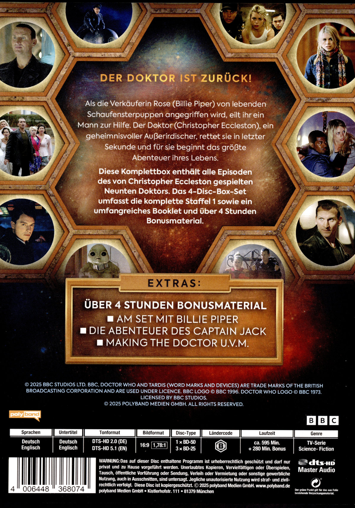 Doctor Who - Christopher Eccleston: Der komplette 9.Doktor (Staffel 1)  [4 BRs]  (Blu-ray Disc)