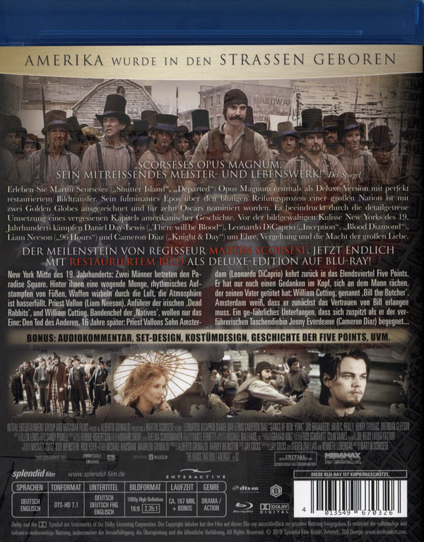 Gangs of New York - Remastered Deluxe Version (blu-ray)