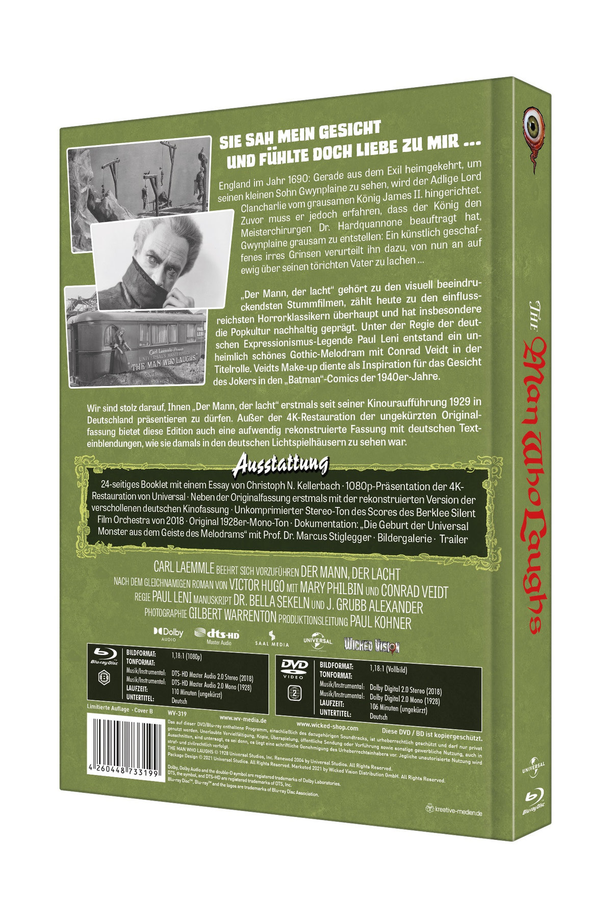 Mann der Lacht, Der - Uncut Mediabook Edition (DVD+blu-ray) (B)