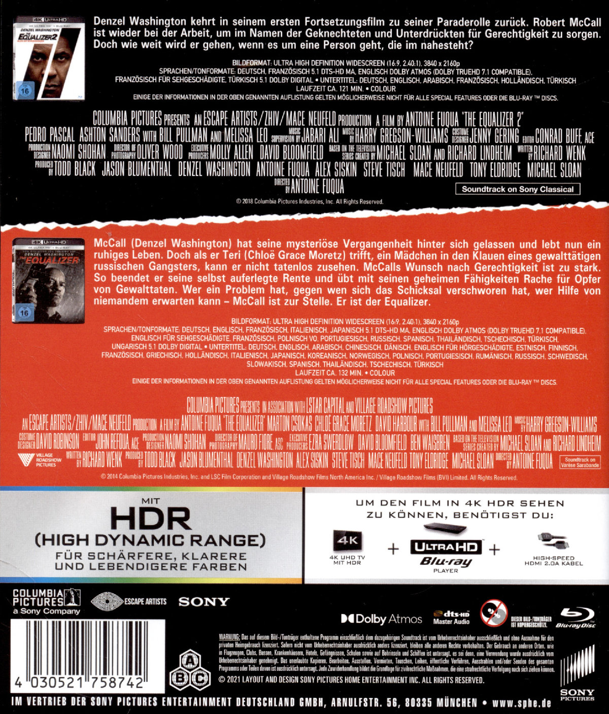 Equalizer 1 & 2 (4K Ultra HD)
