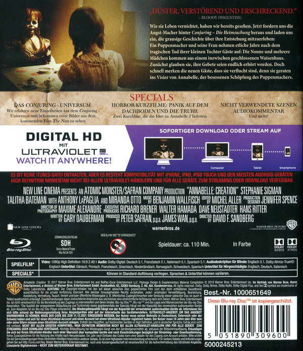 Annabelle 2 (blu-ray)