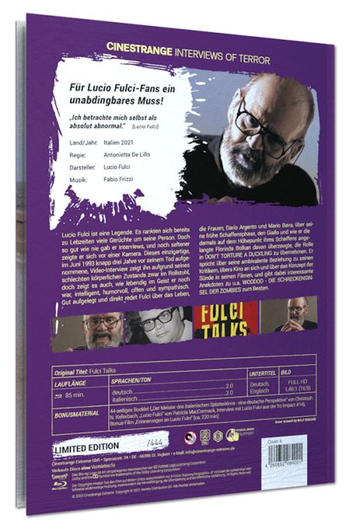 Fulci Talks - Uncut Mediabook Edition  (blu-ray)