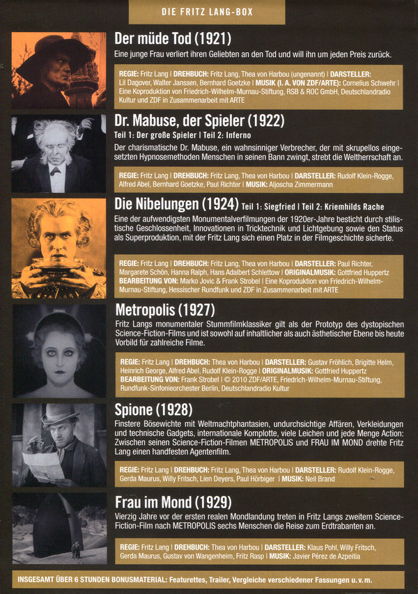 Die Fritz Lang Box  [9 DVDs]  (DVD)