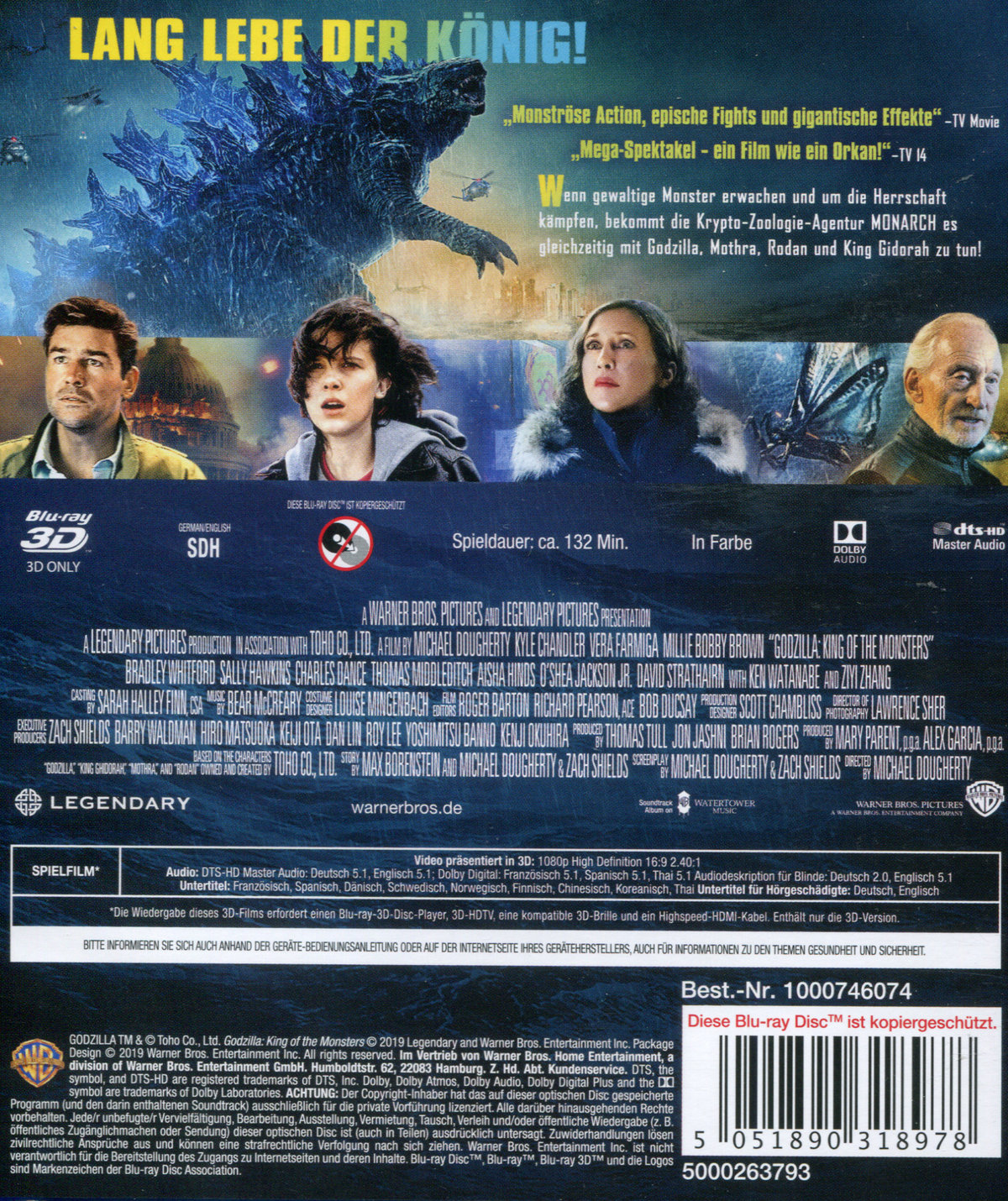 Godzilla 2 - King of the Monsters 3D (3D blu-ray)