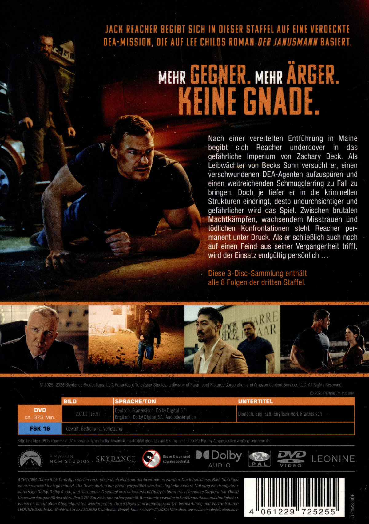Reacher: Staffel 3  [3 DVDs]  (DVD)