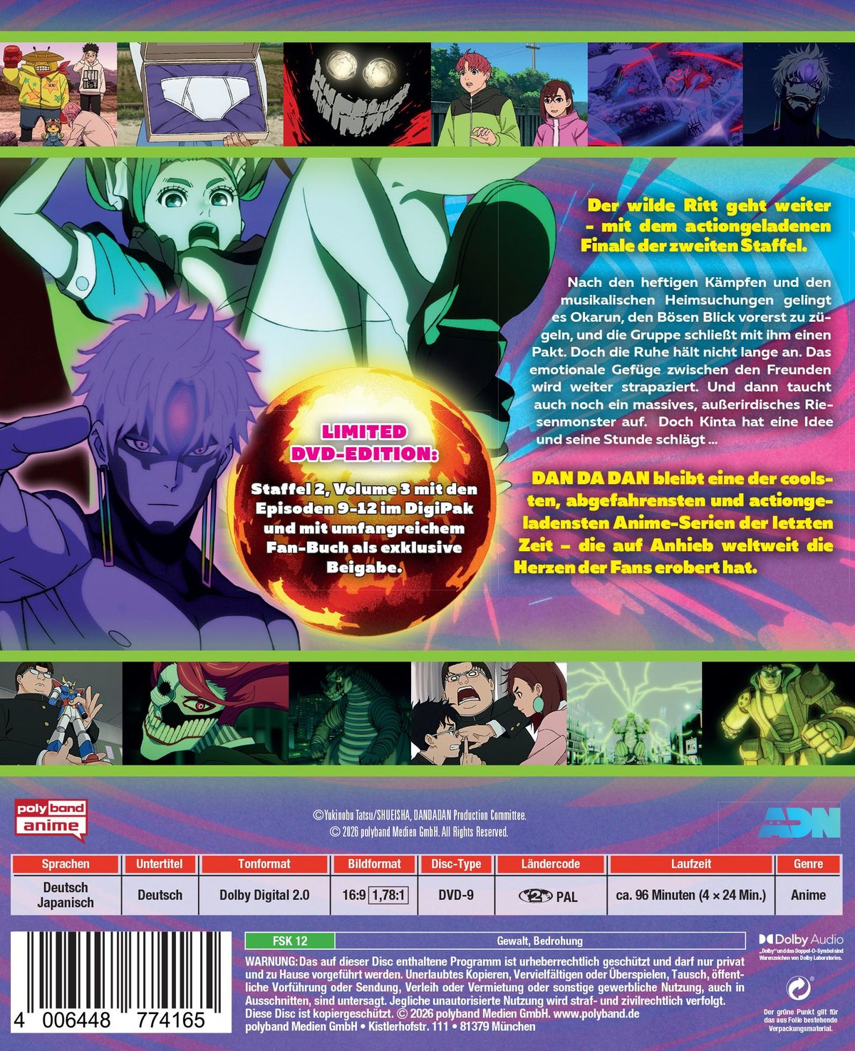 DAN DA DAN - Staffel 2, Volume 3 LTD. - Mit Fan-Buch  (DVD)