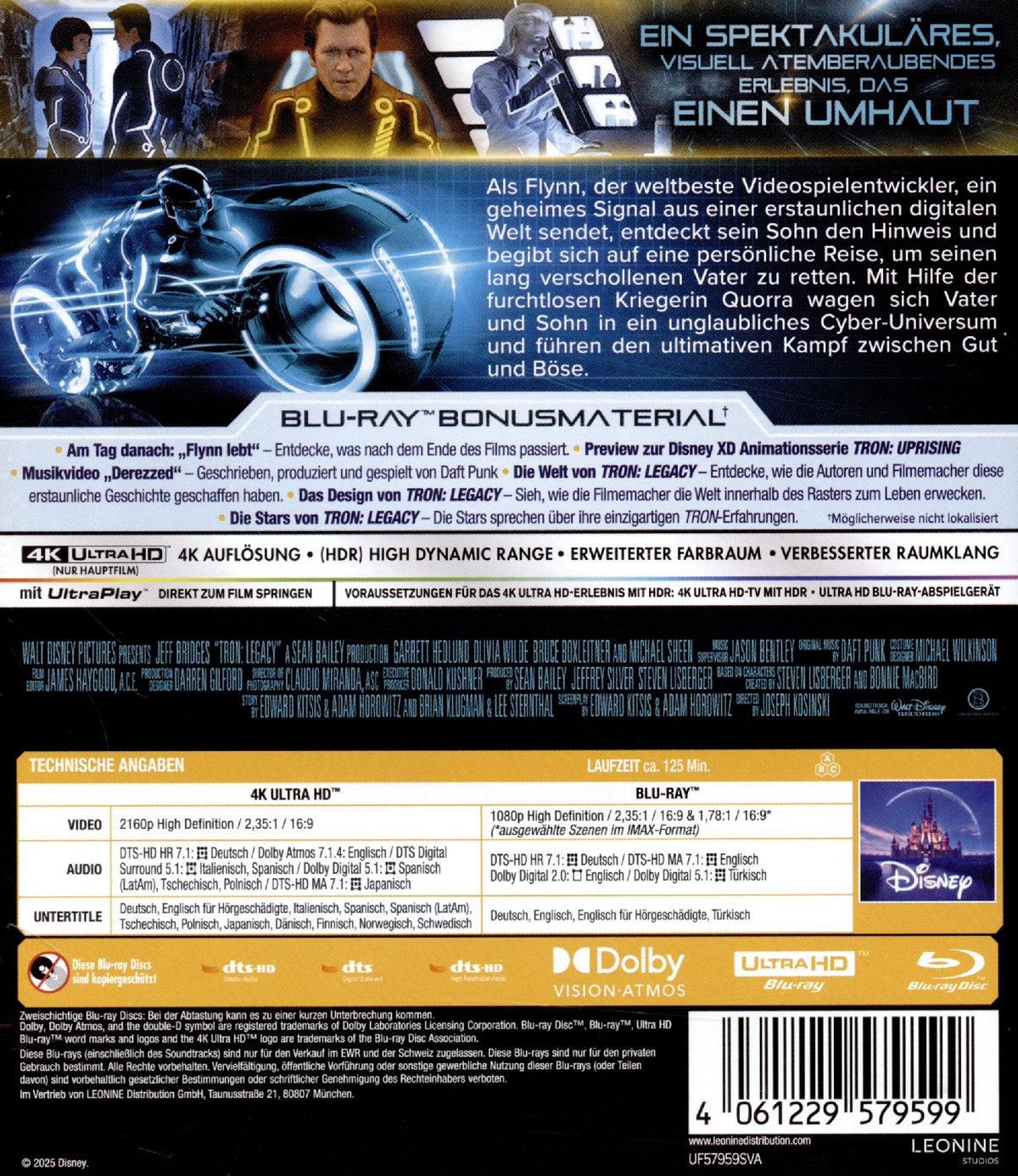 TRON: Legacy  (4K Ultra HD) (+ Blu-ray)